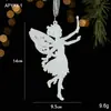 Decoraciones Navideñas Transfronterizas Escena Blanca Brillante Suministros de Decoración Anillo de Ratán Colgante de Puerta Colgante de Tienda Colgante Colgante