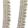 Dientes de perro elásticos hilo de algodón tejido encaje hueco ondulado ropa falda bolsos zapatos sombreros accesorios hechos a mano DIY