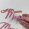 Decoración de pastel para el Día de la Madre estilo ins transfronterizo personalizada en idioma occidental, doble capa de acrílico, decoración para cupcakes, mamá