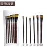 Yizhixing Palo Rojo Nylon Pelo Aceite Pincel de Pintura Gouache Acuarela Pluma Pincel de Pintura Industrial Fila de Plumas 12 Pinceles de Pintura al Óleo