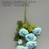 Flores Artificiales Azules Ramo Materiales para Decoración de Escena de Boda, Rosas Azules para Arreglo de Piso de Salón de Bodas y Flores Decorativas
