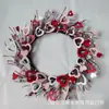 Corona en Forma de Corazón para San Valentín Transfronteriza Fruta de la Fortuna Fruta Roja Flor Artificial Flor de Simulación Decoración Floral Sala de Estar Mesa de Comedor Flor Flor Hogar