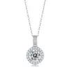 Joyería Diaria de Plata S925 para Niña Estilo Coreano Moda Ocho Corazones Ocho Flechas Collar de Moissanita para Mujer Cadena de Clavícula de Lujo Ligero Gama Alta