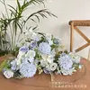 Liquidação! Conjunto de Flores Artificiais de Rosa e Hortênsia - Decorações para Sala de Estar/Mesa de Jantar, Flores de Plástico, Adereços para Fotos
