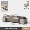 Mesa de Escritório de Chefe com Sensação de Luxo Leve e de Ponta, Simples e Moderna, Mesa Executiva Lacada com Gabinete Único para Presidente, Líder, Gerente e Supervisor