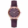 Reloj de Mujer para Dama Esfera con Pedrería Correa de Cuero Pulsera Casual Reloj Moda Casual Correa de Cuero Relojes de Cuarzo Regalos