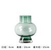 Vaso de Vidro Criativo Simples Abóbora Verde Barriga Redonda Geométrico Tridimensional Enfeites Decorativos para Mesa de Jantar em Casa Vaso de Barriga Grande