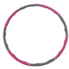 Hula Hoop Ponderado de Espuma com Massagem Bicolor Desmontável de 8 Seções Equipamento de Fitness para Tonificação Abdominal Quadril