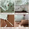 Juego de cama de cuatro piezas estilo Ins hecho de algodón puro, apto para madres y bebés, Clase A, para dormir sin ropa, incluye sábana bajera y funda de edredón, juego de tres piezas para estudiantes de dormitorio, estilo sábana bajera ajustable