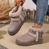 Botas de Neve Nordeste 2026 Estilo Novo de Inverno Outdoor Com Veludo Espessado Solado Grosso Algodão para Neve Transfronteiriça Pelo Botas Curtas Femininas