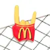 Insignia acrílica Le Burger broche de caricatura de papas fritas pegatina para funda de teléfono accesorio para bolsa pin en stock muñeca sin