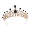 Tiara de Novia Estilo Barroco con Cristales Negros y Transparentes Corona de Boda Vintage de Reina Diseño Elegante para Novias Cumpleaños u Ocasiones Especiales Perfecta para Peinados Formales Fiestas y Sesiones de Fotos Ofreciendo un Look Real
