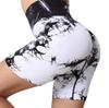 Europa e Estados Unidos Novo Tie-Dye Yoga Roupas Shorts Mulheres Esportes Fitness Suit Quadril Cintura Alta Elástico Calças Yoga Apertadas