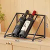 Estante para vinos, exhibidor inclinado para botellas de vino, soporte para botellas de vino, estante inclinado para vinos, nuevo modelo 2026, pieza decorativa de lujo ligero para gabinetes de vino