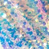 Tecido Lantejoula Escama de Peixe Holográfico a Laser Criptografado, Tecido Bordado com Lantejoulas Sereia, Fornecimento Direto da Fábrica em Estoque Tecido Sereia