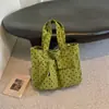 Bolsa tote estilo coreano INS tom branco leitoso poá retrô atmosfera suave estudante compras de fim de semana bolsa de ombro
