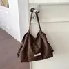 Bolsa Feminina Estampa de Leopardo Simples Retrô 2026 Nova Moda Popular Bolsa de Ombro Casual Grande Capacidade Bolsa Tote para o Dia a Dia