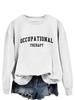 Terapia ocupacional Amazon suéter de moda transfronterizo para mujer primavera y verano Nuevo top holgado con letras