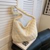 2023 Nova Moda Senmeng Casaco de Algodão Acolchoado Grande Capacidade Bordado Rhombic Bolsa Tote Bolsa Feminina Outono Bolsa de Ombro Único Bolsa Crossbody