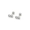 Venda Direta da Fábrica Aço Inoxidável 304 Múltiplos Estilos Brincos de Tarraxa Espirais com Fundo Plano Laço Fofo Joias para Orelha em Forma de 8 Ornatos para Piercing
