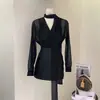 Camisa de Manga Larga con Cinta y Cuello en V Estilo Francés para Mujer 2026 Primavera Otoño Nuevo Estilo Elegante Gama Alta Holgada Adelgazante Top