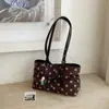 Bolso tote de moda con lunares estilo coreano, bolso de hombro de moda con bloques de color de nicho, bolso de hombro elegante y fresco de gran capacidad