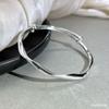 Pulsera Möbius de Plata Esterlina 9999 para niñas, pulsera sólida brillante de empujar y jalar, pulsera joven de alta gama a la moda