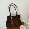 Bolsa Tote de Gran Capacidad Color Sólido para el Trayecto al Trabajo Bolso de Hombro Único Bolso de Mano de Moda Nicho Bolso de Axila Personalizado Elegante Moderno