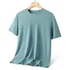 40-110 kg Usable de manga corta unisex talla grande holgado cuello redondo casual deportivo prenda exterior de media manga camiseta base superior
