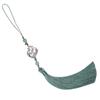 Franja com Tassel de Onda Estilo Palaciano Artesanato DIY Feito à Mão Broche Hanfu com Tassel Pingente de Leque Acessórios para Penteado