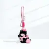 Llavero de gato negro pequeño de felpa divertido de dibujos animados, llavero de muñeca linda, decoración de mochila, accesorio para teléfono y coche