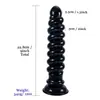 Tapón anal de espiral 5-7cm grande, mediano y pequeño látigo anal camarada masculino gay dispositivo de masturbación de la corte trasera dilatador anal tira anal de PVC suave