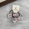 Rosa plateado Corbata Cuero Lazo Pasador Dulce Cool Combinable Clip Pico de Pato Clip Flequillo Cabello Suelto Clip Lateral Accesorios para el Cabello