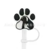 Nuevo protector de pajita de cachorro de dibujos animados tapa de pajita de 10 MM tapón de polvo de silicona decoración de pajita de fiesta de dibujos animados linda cruz