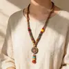 Cadena de Suéter Estilo Étnico, Collar con Tótem Nepalí, Accesorios de Ropa Retro, Cadena para el Cuello Moderna y Versátil, Joyería para Hombres y Mujeres