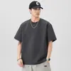[Roupas Berlim] Nova Camiseta Masculina de Manga Curta Gola Redonda Casual Solta Masculina Controle de Preço 65