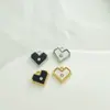Pingente de colar, brincos, acessórios de brincos, mosaico de coração de amor de diamante retrô requintado, banhado, feito à mão, DIY