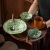 Set de vajilla de cerámica irregular creativa para una persona, Platos de alto valor para uso doméstico, Adecuado para B&Bs y restaurantes