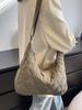 Bolsa de lona para baixo para mulheres 2023 Nova moda saco de ombro losango saco de grande capacidade mensageiro para mulheres
