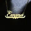 Comércio exterior quente customizado nome estilo letra inglesa colar feminino aço inoxidável colar cruzado para distribuição