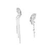 Pendientes con borlas y forma de perla, estilo coreano, diseño elegante, pendientes de circonita con microincrustaciones de alta calidad para mujer