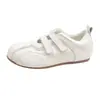 Zapatillas de Entrenamiento Versátiles de Velcro Alemanas para Mujer 2026 Nuevas de Verano Finas Transpirables Zapatillas Blancas Planas Boca Baja Zapatos Individuales