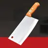 Faca de Cozinha de Aço Inoxidável com Cabo de Madeira, Faca Afiada para Cortar Carne para Uso Doméstico, Faca para Cortar Legumes na Cozinha, Ferramenta Afiada para Cortar Carne