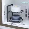 Estante de Almacenamiento Inferior para Fregadero Estante para Ollas Estante para Sartenes Estante de Almacenamiento Doméstico de Múltiples Niveles para Cocina Estante de Almacenamiento de Metal Estante para Ollas Almacenamiento