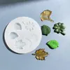 Molde de Silicona Hecho a Mano DIY Pegamento de Cristal Flor Estéreo Rosa Camelia Loto Hoja de Loto Yeso Fondant