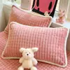 Juego de Dos Fundas de Almohada de Felpa de Leche Engrosada para Invierno Uso en el Hogar Funda de Almohada de Coral para Relleno de Almohada de Adulto