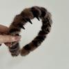 Diadema Vintage de Felpa con Dientes de Estampado de Leopardo para Mujer Antideslizante para Lavar la Cara, Clip para el Cabello, Accesorios para el Cabello para Maquillaje, Diadema, Accesorios para el Cabello de Otoño e Invierno