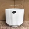 Maceta de Cerámica Estilo Europeo Retro de Pie Alto Personalidad Creativa Redonda Grande Blanco Beige Hogar Sala de Estar Balcón Uso Universal