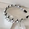 Diadema Ondulada de Tela a Cuadros Simple Estilo Coreano con Dientes para Mujer, Versátil para Salir, Accesorio para el Cabello para Fijar el Cabello, Pinza para el Cabello Popular en Línea