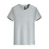 Camiseta de Seda de Hielo para Hombre Manga Corta Verano Ropa de Secado Rápido Logotipo Personalizado Deportes al Aire Libre y Ocio para Hombre y Mujer Camisetas Publicitarias de Color Puro